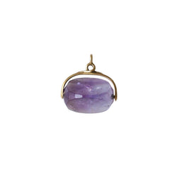 Pendentif ANCIEN Sceau pivotant en or jaune et améthyste - Castafiore