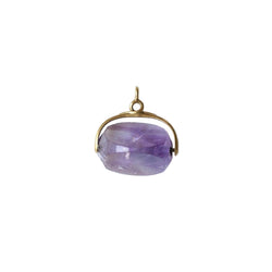 Pendentif ANCIEN Sceau pivotant en or jaune et améthyste - Castafiore