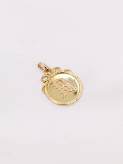 Pendentif Art - Nouveau lettre R or jaune - Castafiore