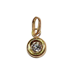 Pendentif Brillant en Or jaune et Diamant - Castafiore