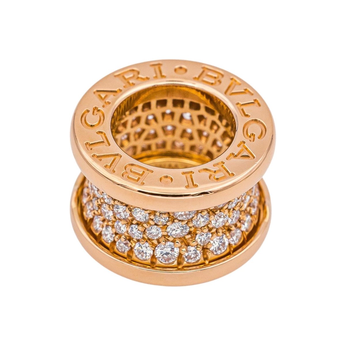 Pendentif BULGARI "B.Zero1" en or rose et diamant - Castafiore