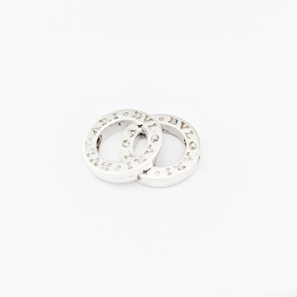 Pendentif Bvlgari en argent - motif cercles entrelacés - Castafiore