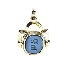 Pendentif Cachet Or Et Agate - Castafiore