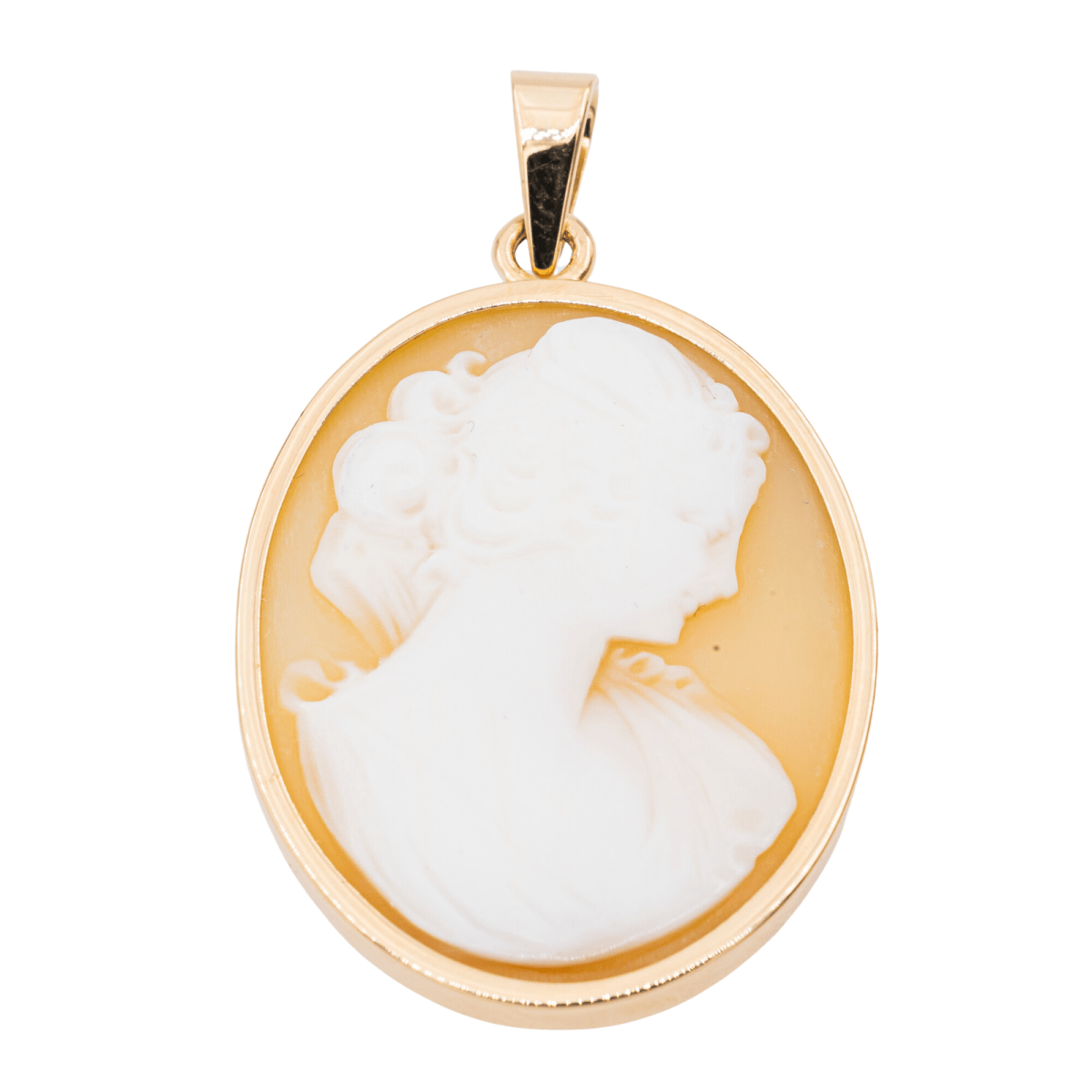 Pendentif Camée Or jaune Coquille - Castafiore
