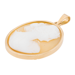Pendentif Camée Or jaune Coquille - Castafiore