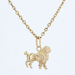 Pendentif caniche en or jaune - Castafiore