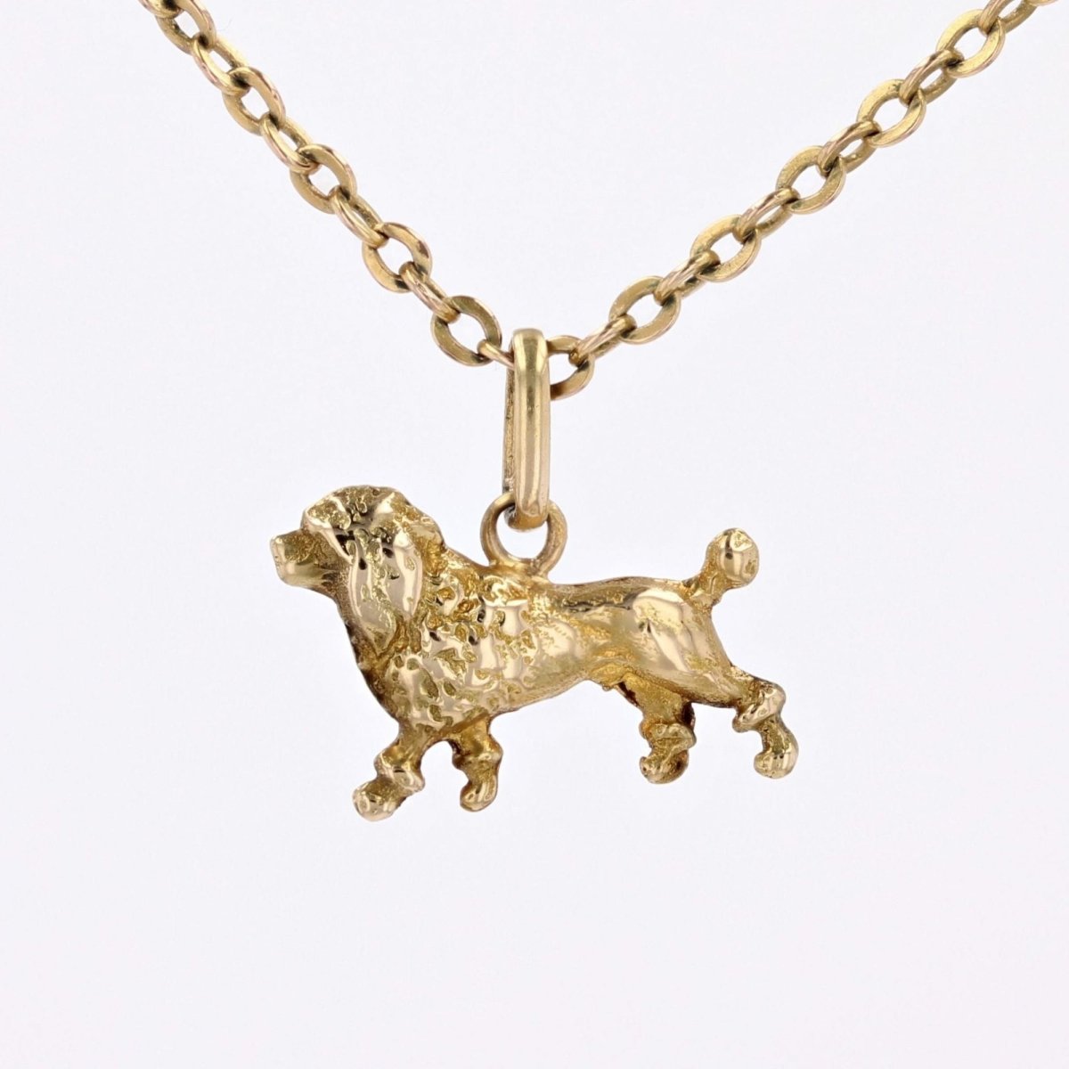 Pendentif caniche or - Castafiore