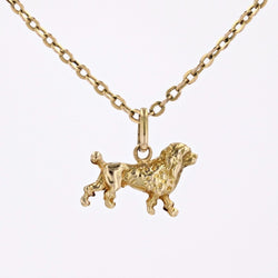Pendentif caniche or - Castafiore