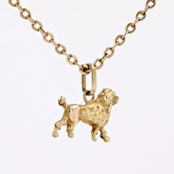 Pendentif caniche or - Castafiore