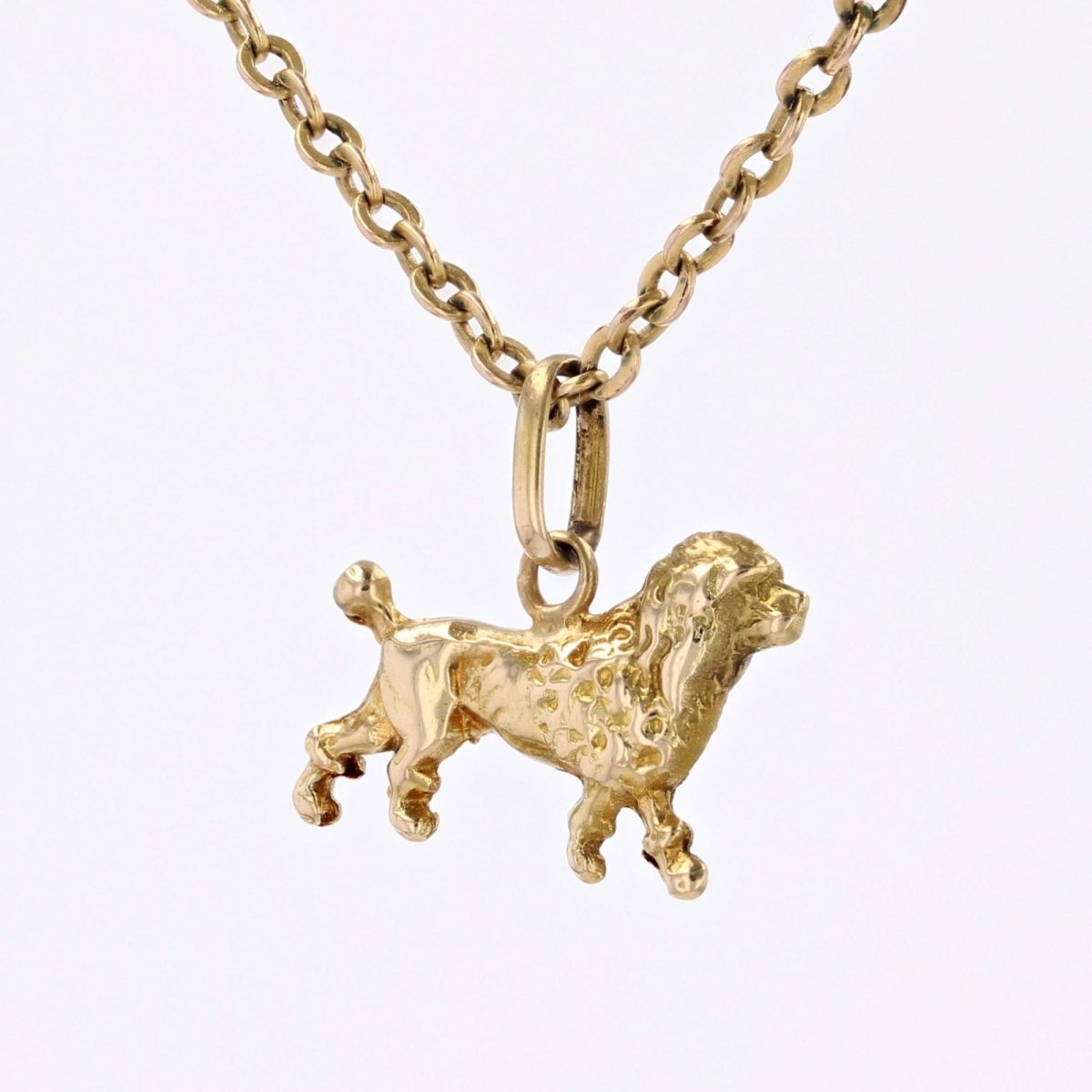 Pendentif caniche or - Castafiore