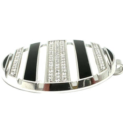 Pendentif CHAUMET "Class One Croisière" en or blanc, émail, caoutchouc et diamants - Castafiore