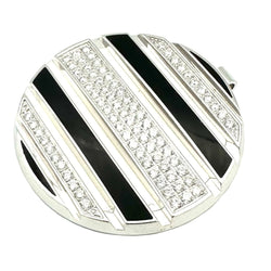 Pendentif CHAUMET "Class One Croisière" en or blanc, émail, caoutchouc et diamants - Castafiore