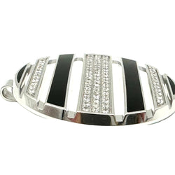 Pendentif CHAUMET "Class One Croisière" en or blanc, émail, caoutchouc et diamants - Castafiore