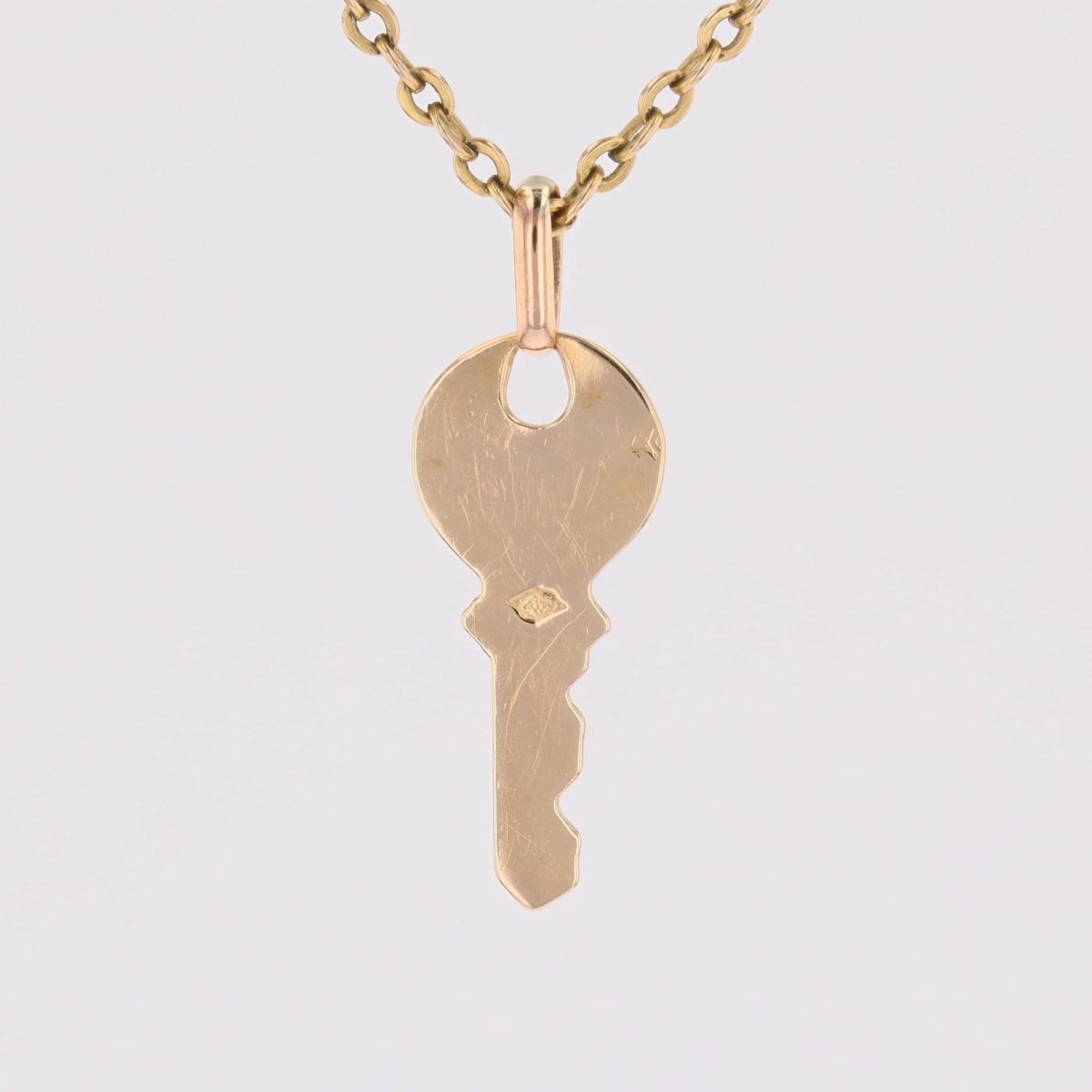 Pendentif clé en or jaune - Castafiore
