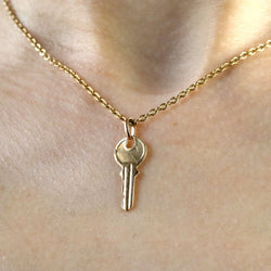 Pendentif clé en or jaune - Castafiore