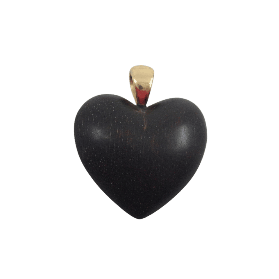 Pendentif Coeur en bois d'amourette - Castafiore