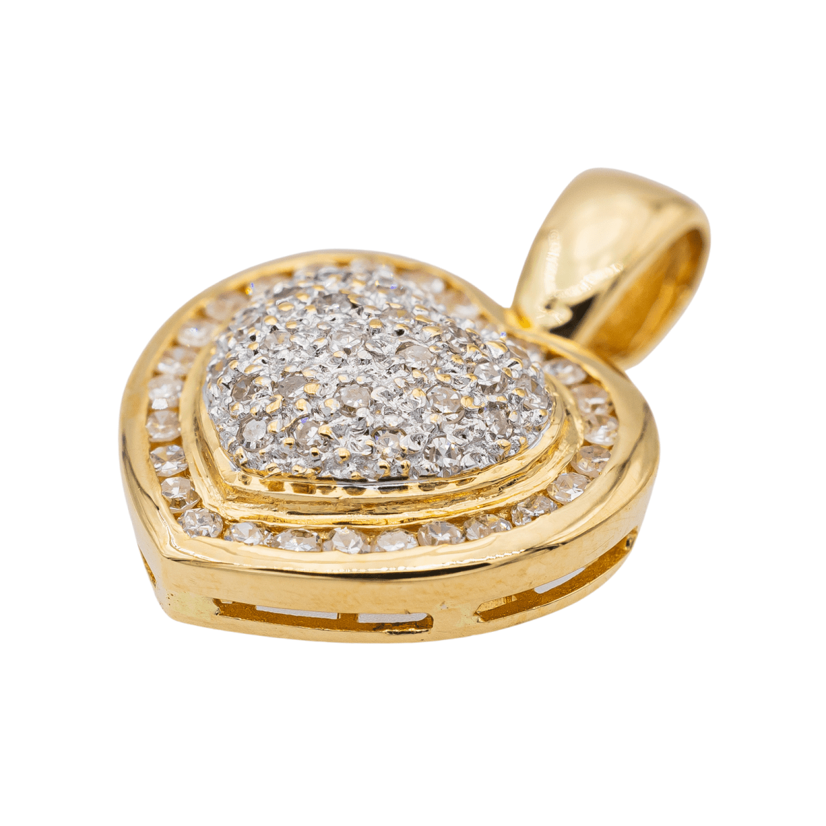 Pendentif Cœur Or jaune Diamant - Castafiore