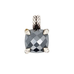 Pendentif DAVID YURMAN en argent, hématite et diamant - Castafiore