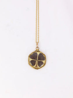 Pendentif de sentiment victorien en or et cheveux, 19ème siècle - Castafiore