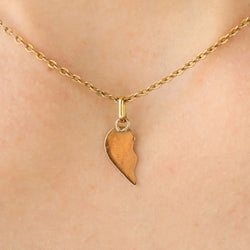 Pendentif demi cœur en or jaune - Castafiore