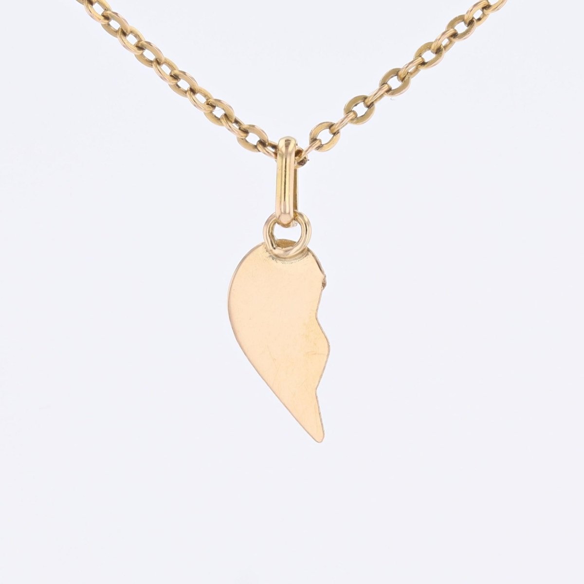Pendentif demi cœur en or jaune - Castafiore