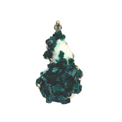 Pendentif Dioptase Sur Quartz Améthyste - Castafiore