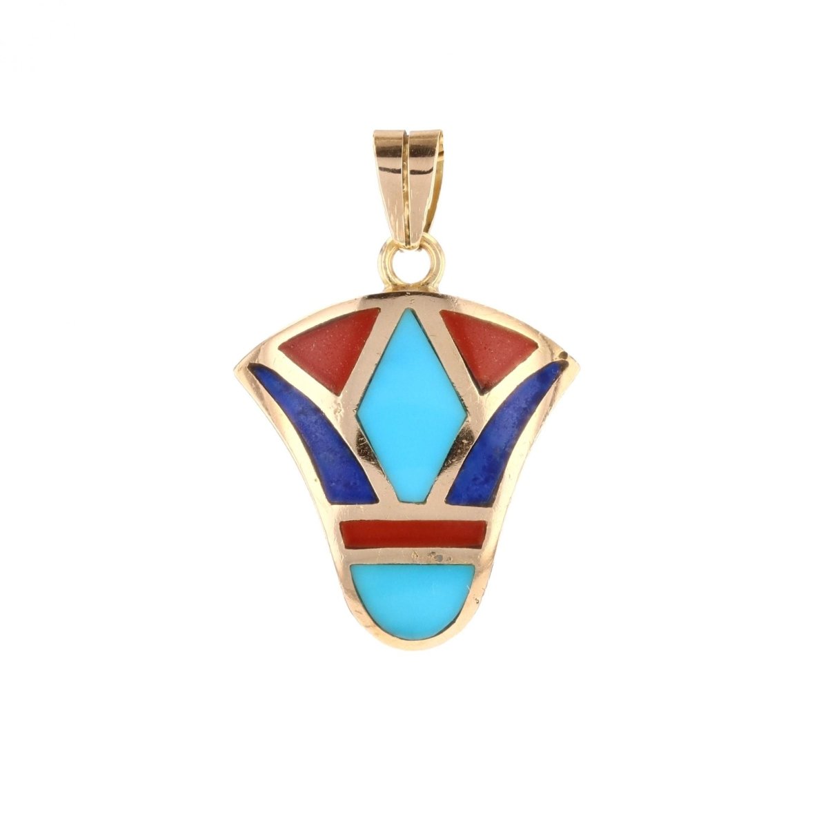 Pendentif égyptien en or jaune et émail - Castafiore