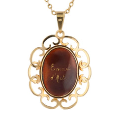 Pendentif émail de limoges en or jaune - Castafiore