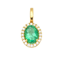 Pendentif en or avec émeraudes et diamants - Castafiore