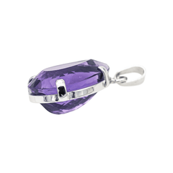 Pendentif en or blanc et améthyste - Castafiore