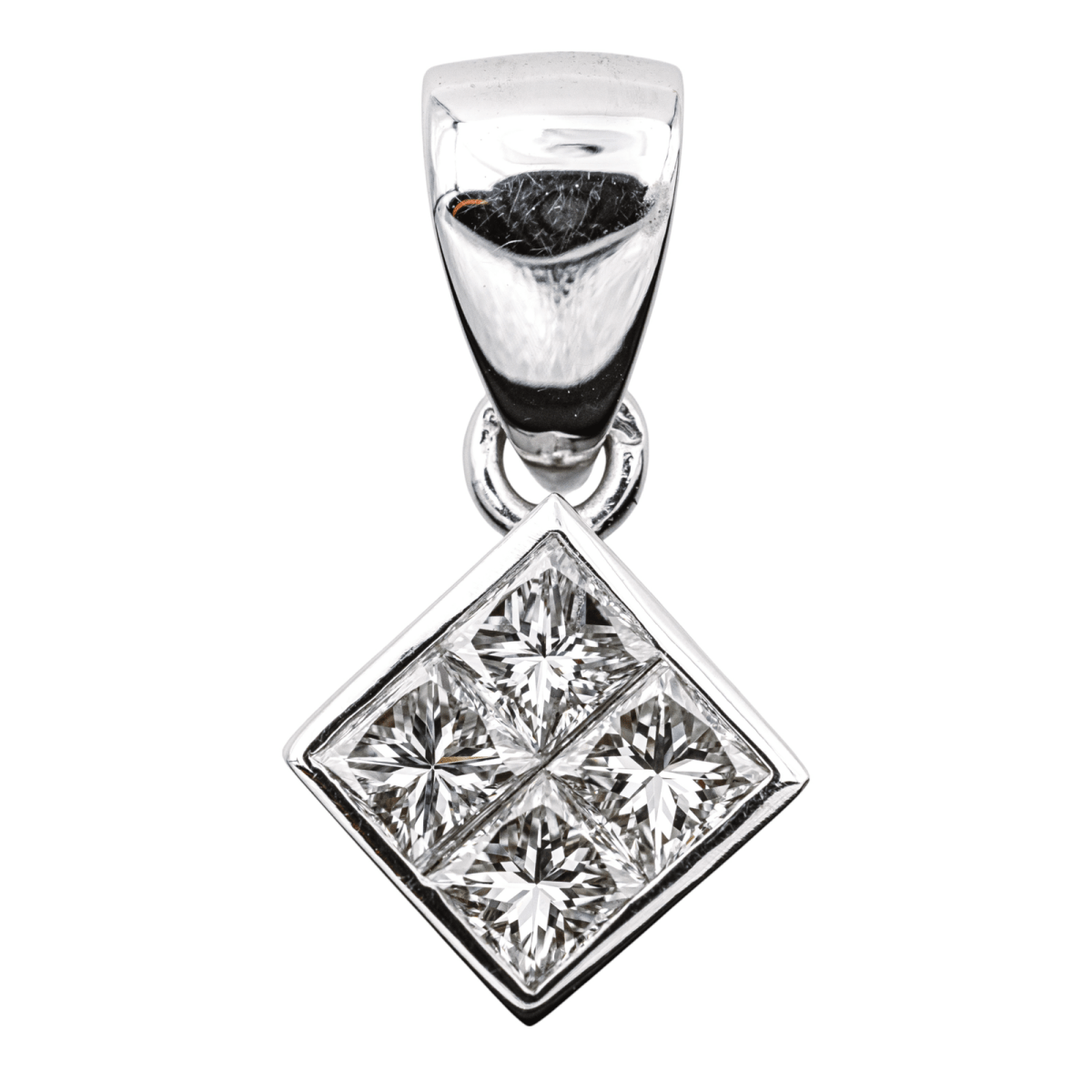 Pendentif en or blanc et diamant - Castafiore