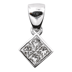 Pendentif en or blanc et diamant - Castafiore