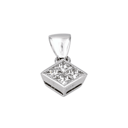 Pendentif en or blanc et diamant - Castafiore