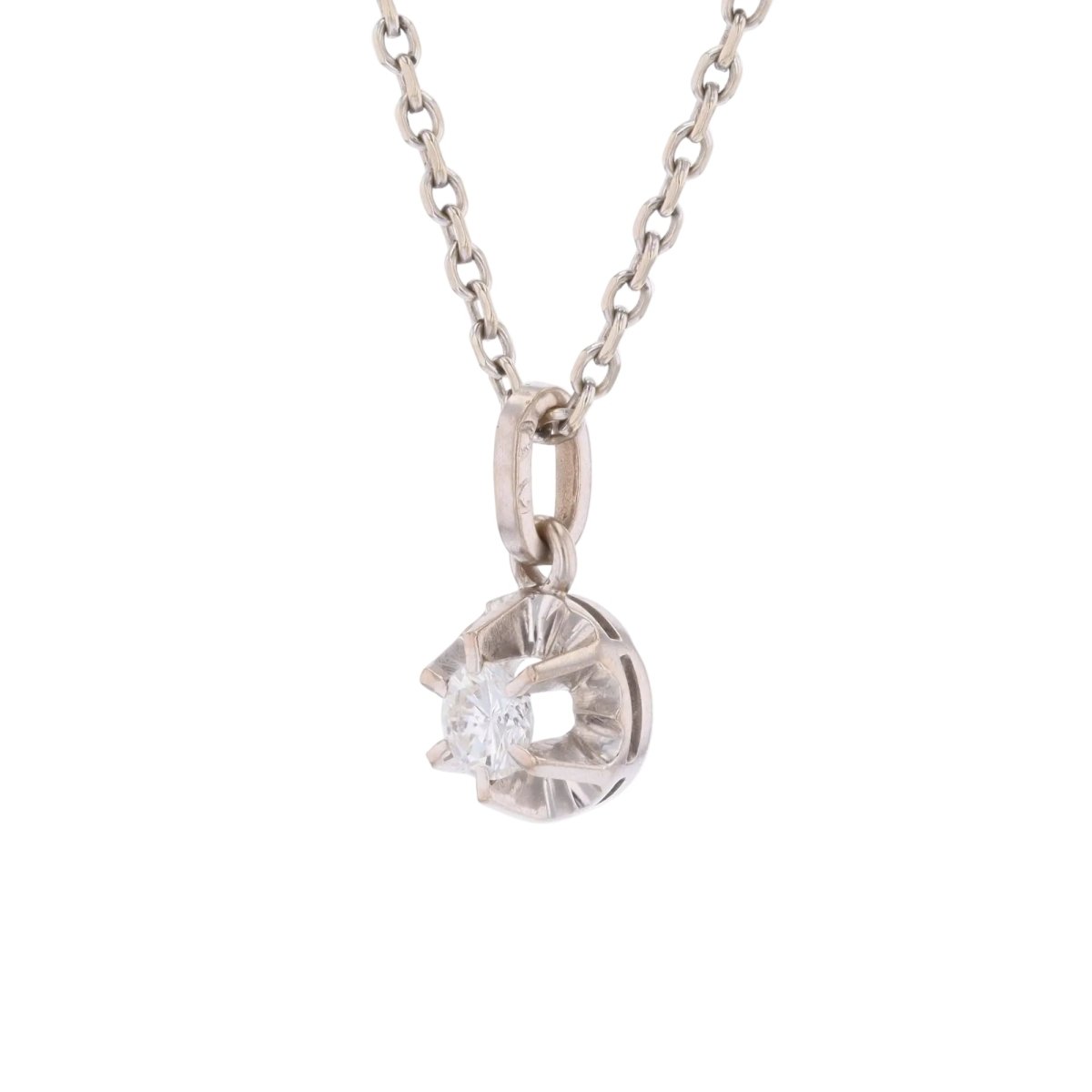 Pendentif en or blanc et diamant - Castafiore