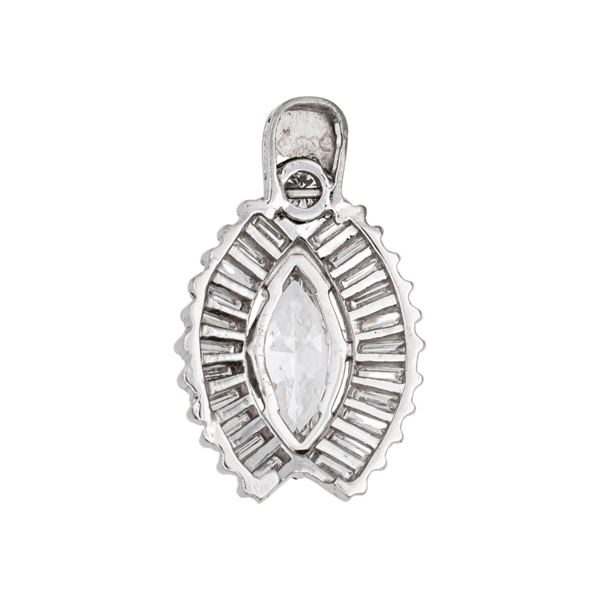Pendentif en or blanc et diamants - Castafiore