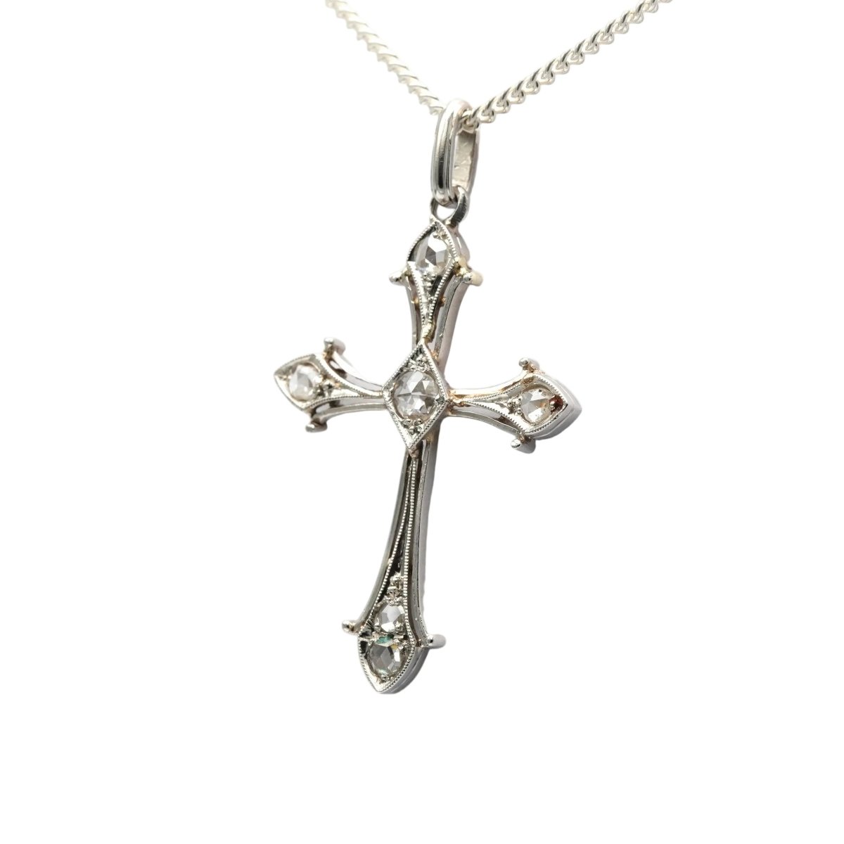 Pendentif en or blanc et diamants - Castafiore