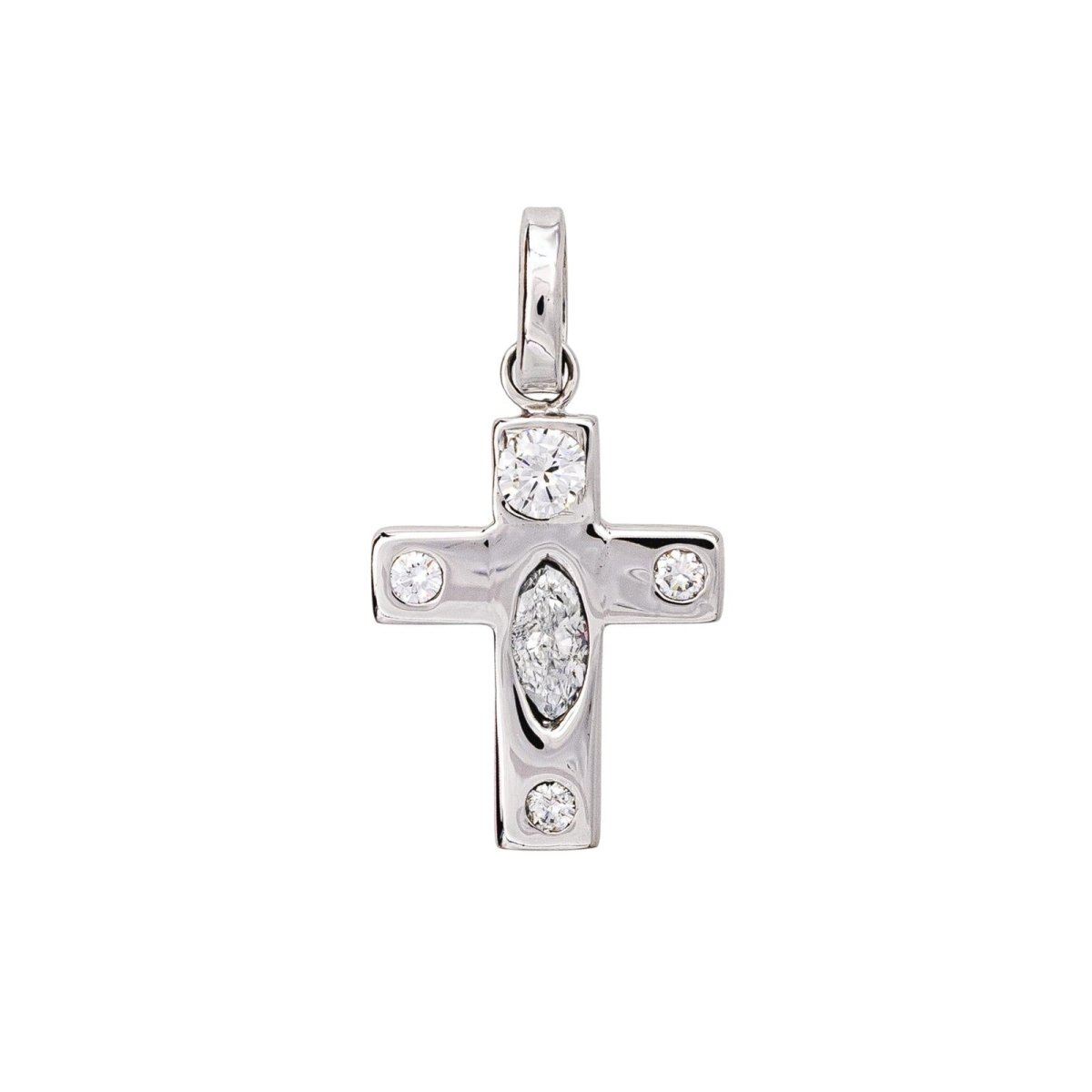 Pendentif en or blanc et diamants - Castafiore