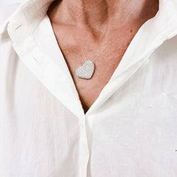 Pendentif en or blanc et diamants - Castafiore