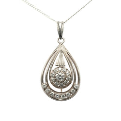 Pendentif en or blanc et diamants - Castafiore