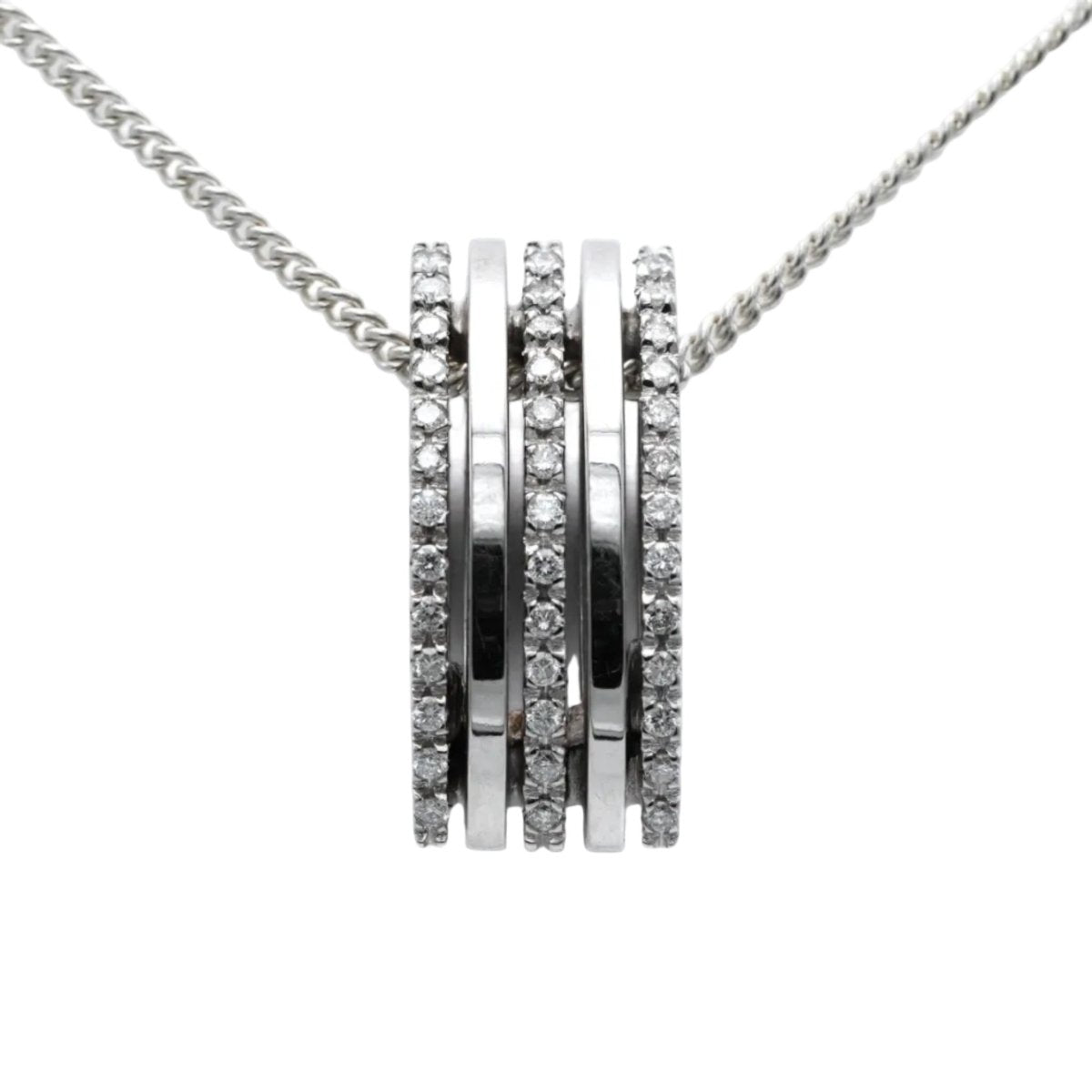 Pendentif en or blanc et diamants - Castafiore