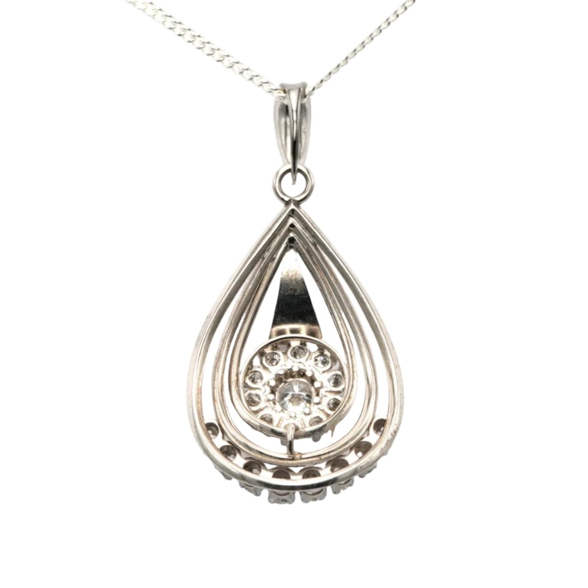Pendentif en or blanc et diamants - Castafiore