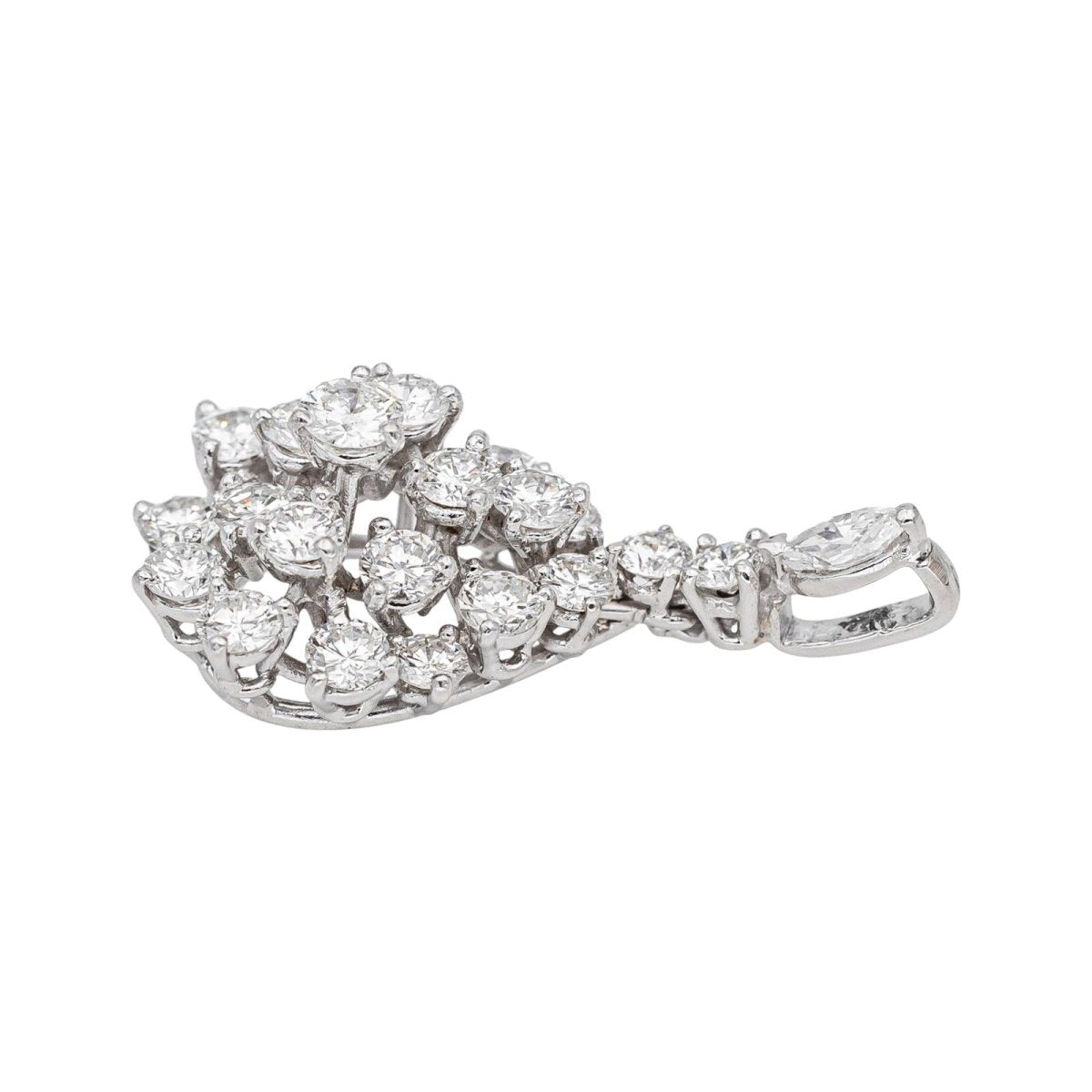 Pendentif en or blanc et diamants - Castafiore