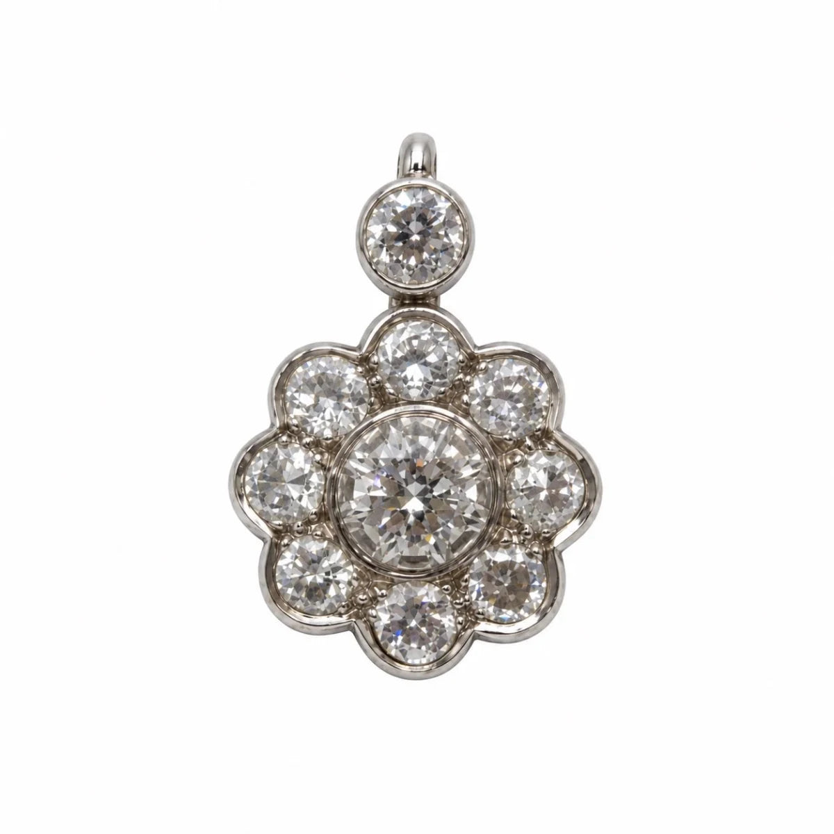 Pendentif en or blanc et diamants - Castafiore