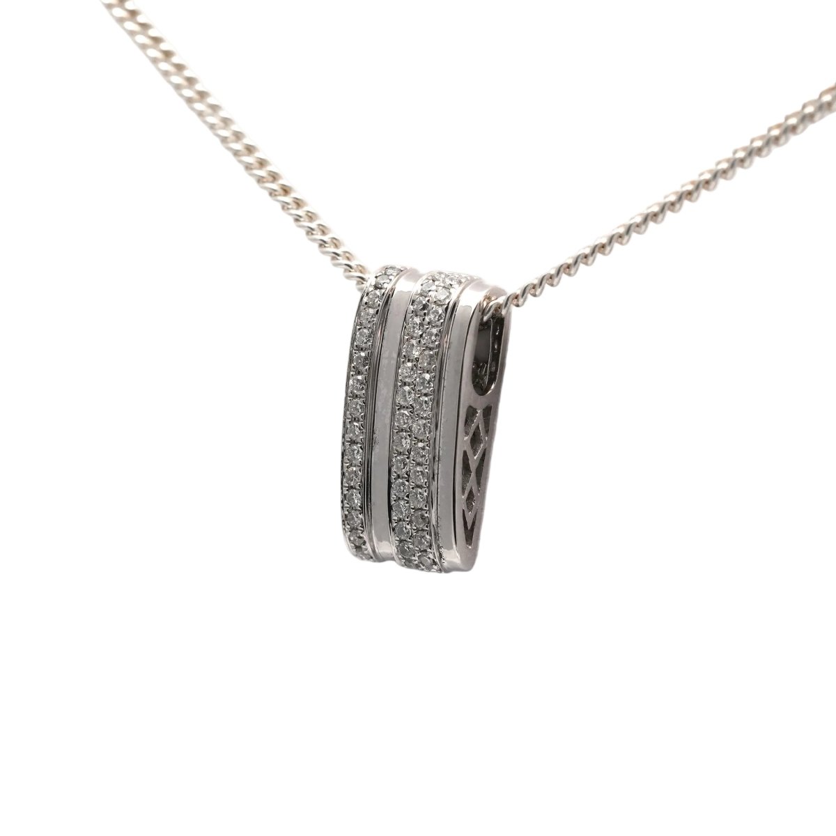 Pendentif en or blanc et diamants - Castafiore