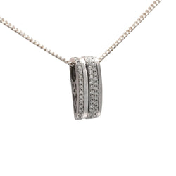 Pendentif en or blanc et diamants - Castafiore