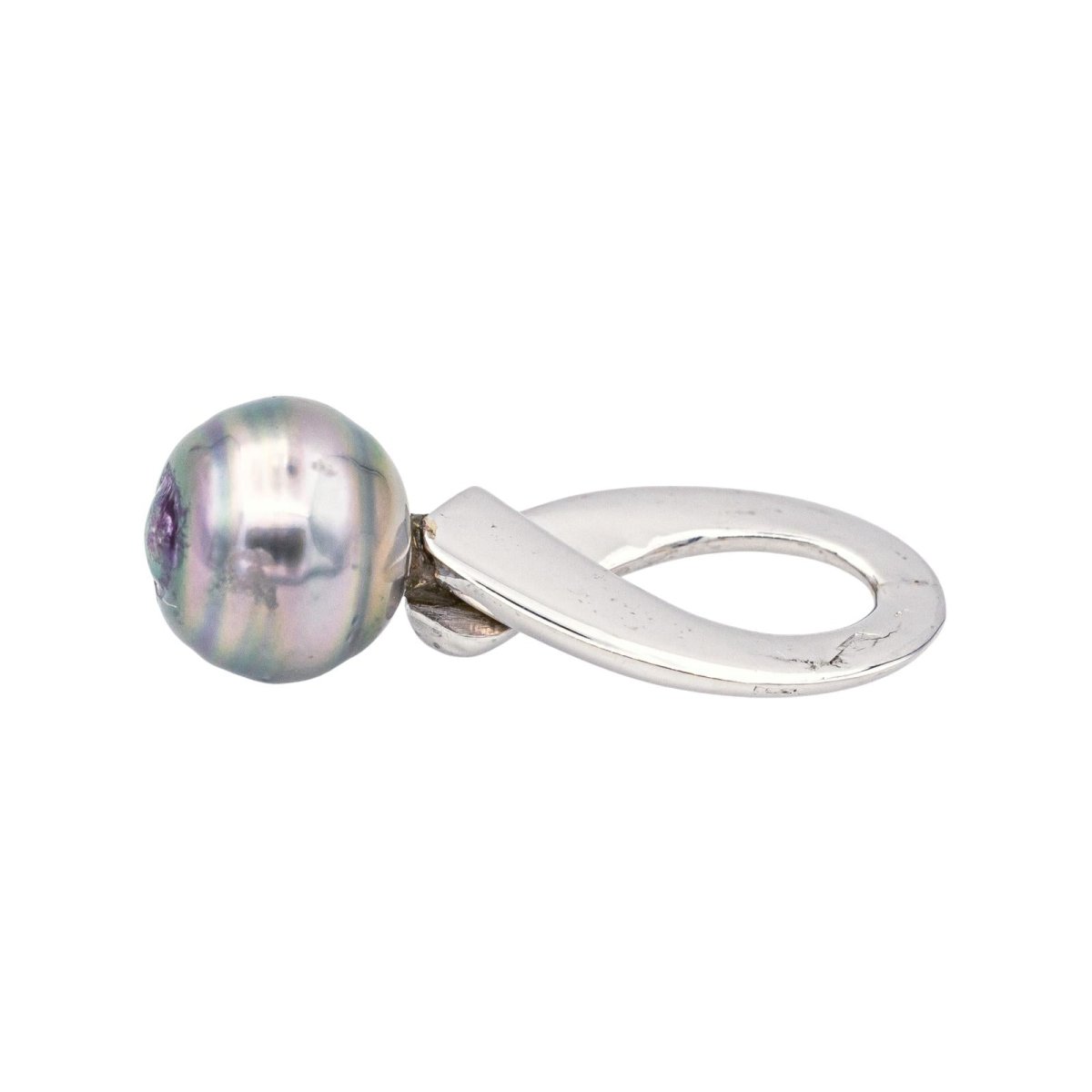 Pendentif en or blanc et perle - Castafiore