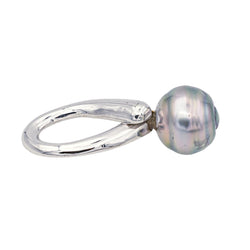 Pendentif en or blanc et perle - Castafiore