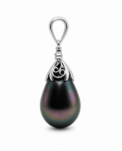 Pendentif en or blanc et perle - Castafiore