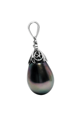 Pendentif en or blanc et perle - Castafiore