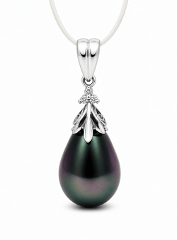 Pendentif en or blanc et perle - Castafiore